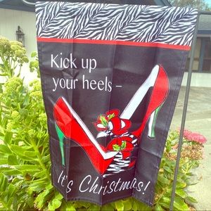 Tara Reed Garden Flag - Red Heels